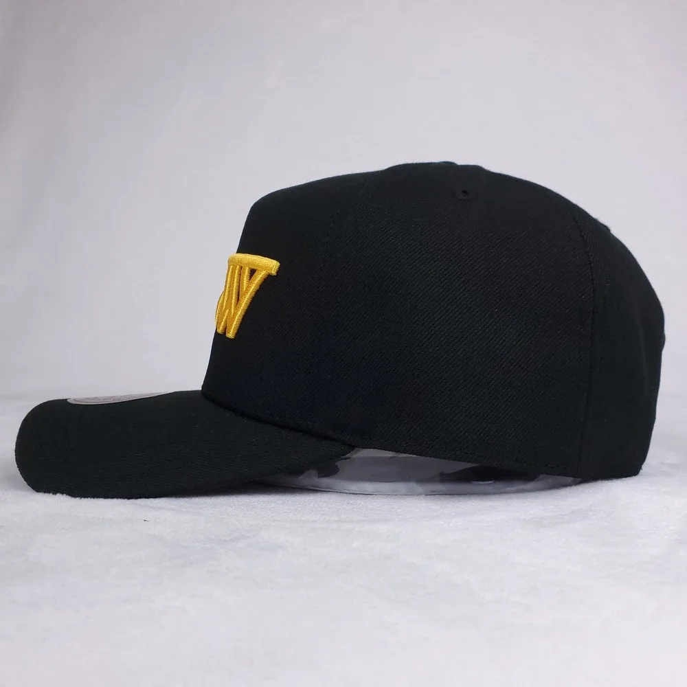 Golden State Warriors Mitchell & Ness NBA Pro Fit Snapback Hat Cap 3D Logo NWT‎
